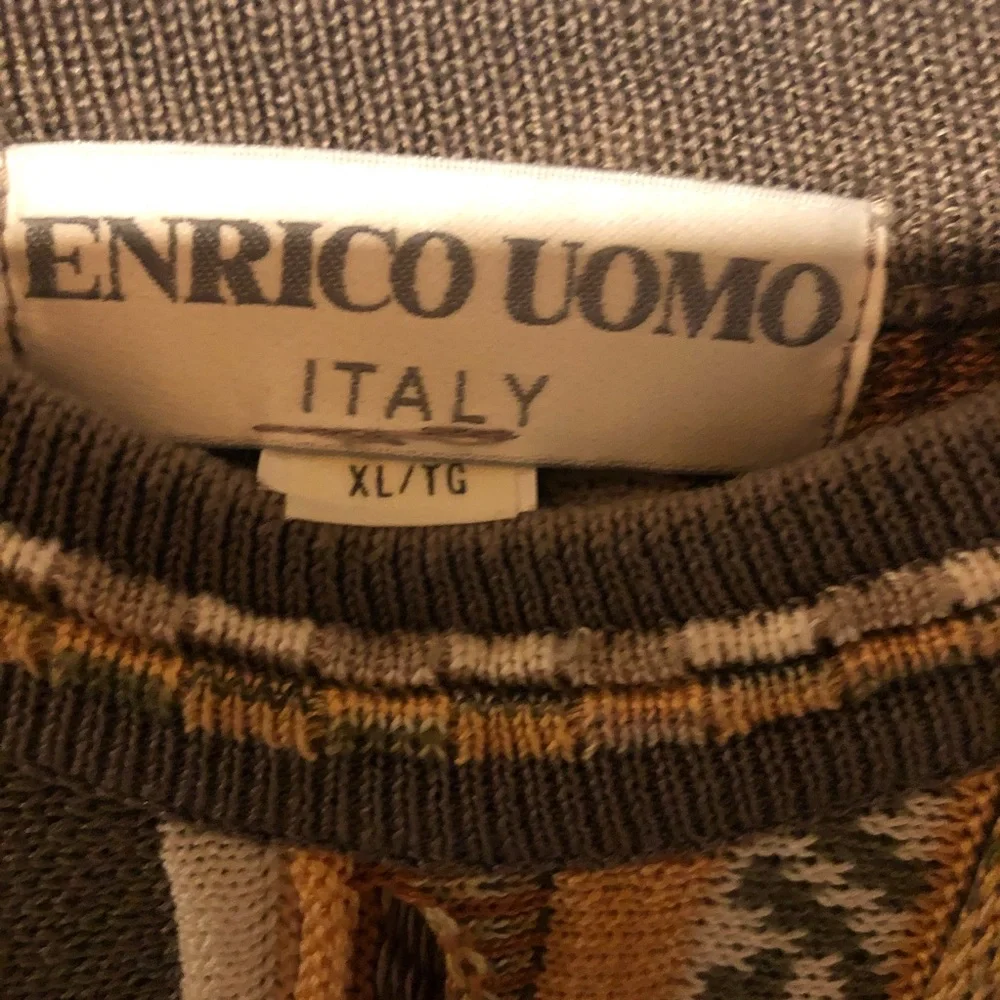 Chunky oversized boho ENRICO UOMO Italy sweater - Picture 4 of 7